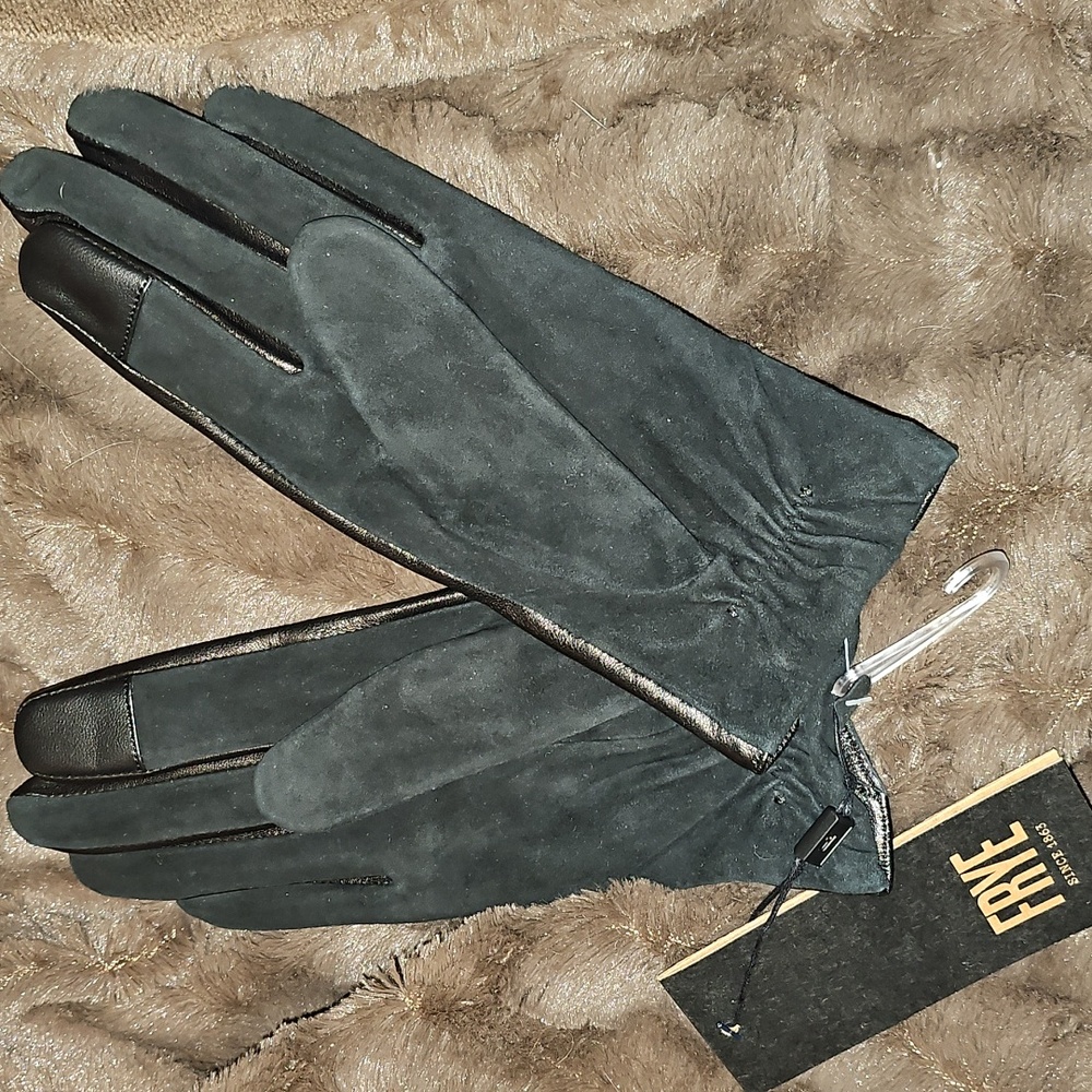 Frye Black Leather Ladies Gloves - Picture 2 of 5